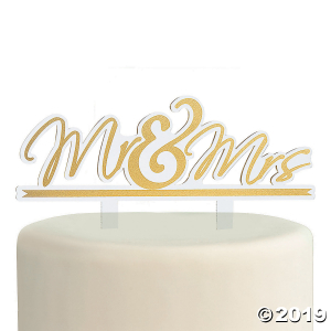 Mr. & Mrs. Cake Topper (1 Piece(s))