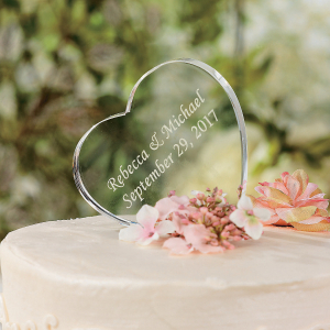 Heart Personalized Cake Topper (1 Piece(s))