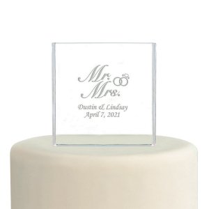 Mr. & Mrs. Personalized Cake Topper