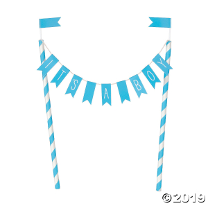 Blue Hearts Baby Shower Cake Topper (1 Piece(s))