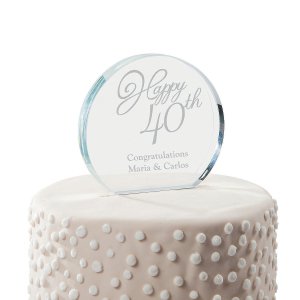 Personalized 40th Anniversary Cake Topper (1 Piece(s))