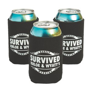 Personalized Premium I Survived Wedding Neoprene Can Coolers (24 Piece(s))