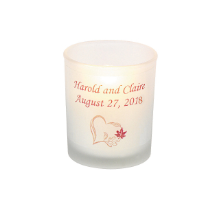 Personalized Fall Wedding Votive Candle Holders (Per Dozen)