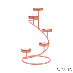 Round Copper Tea Light Candle Holder (1 Piece(s))