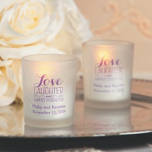 Personalized Happily Ever After Votive Candle Holders (Per Dozen)