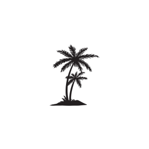 Personalized Palm Tree Luau Votive Candle Holders (Per Dozen)