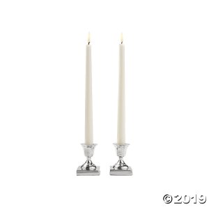 Silver Taper Candle Stands (1 Set(s))