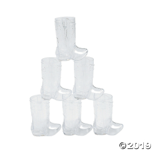 Mini Plastic Boot Glasses (Per Dozen)
