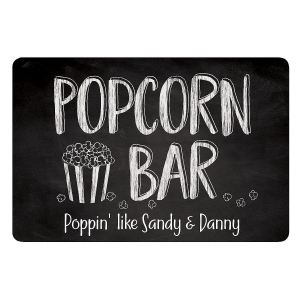 Personalized Popcorn Bar Sign (1 Piece(s))