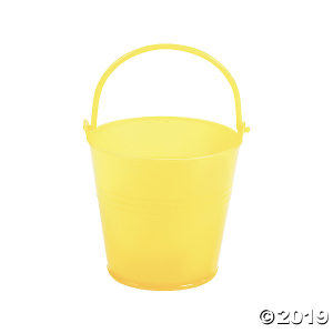 Mini Bright Yellow Favor Pails (Per Dozen)