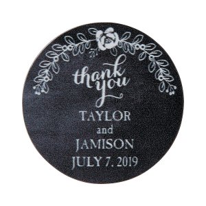 Personalized Chalkboard Floral Wedding Thank You Stickers (144 Piece(s))