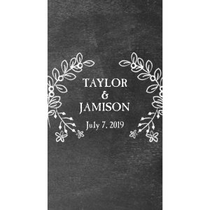 Personalized Chalkboard Floral Mini Candy Bar Stickers (30 Piece(s))