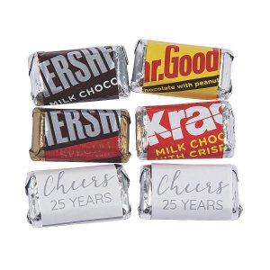 Personalized Anniversary Mini Candy Bar Sticker Labels (30 Piece(s))