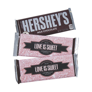 Personalized Rose Gold Glitter Candy Bar Sticker Labels (Per Dozen)