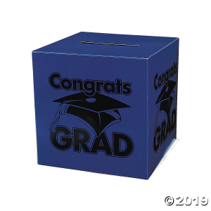 Congrats Grad Blue Card Box