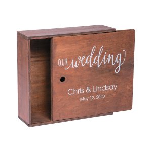 Personalized Wedding Keepsake Box with Lid (1 Piece(s))