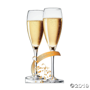 Celebrate Champagne Glasses Cardboard Stand-Up (1 Piece(s)) Celebrate Champagne Glasses Cardboard Stand-Up (1 Piece(s))