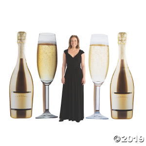 Champagne Glasses & Bottles Cardboard Stand-Ups (4 Piece(s)) Champagne Glasses & Bottles Cardboard Stand-Ups (4 Piece(s))