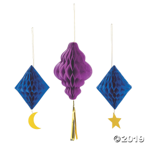 EID Celebration Honeycomb Hanging Decorations (3 Piece(s))