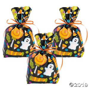 Halloween Treats Cellophane Bags (Per Dozen)
