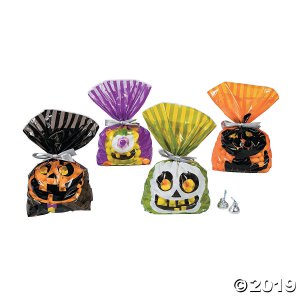 Halloween Character Cellophane Bags (Per Dozen)