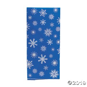 Blue Snowflake Cellophane Bags (Per Dozen)