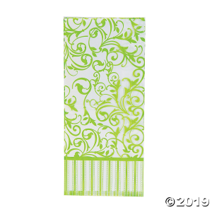 Lime Green Swirl Cellophane Bags (Per Dozen)