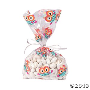 Owl Party Cellophane Bags (Per Dozen)