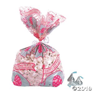 Pink Elephant Cellophane Bags (Per Dozen)