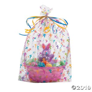 Religious Easter Basket Cellophane Bags (Per Dozen)
