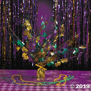 Mardi Gras Foil Burst Table Decoration