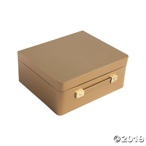 Gold Mini Suitcase Centerpiece (1 Piece(s))