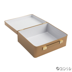 Gold Mini Suitcase Centerpiece (1 Piece(s))