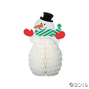 Mini Snowman Honeycomb Centerpieces (4 Piece(s))