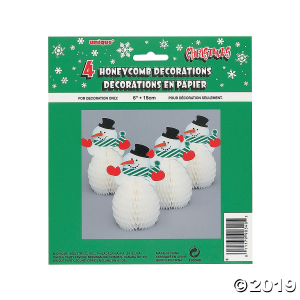 Mini Snowman Honeycomb Centerpieces (4 Piece(s))