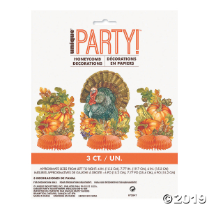 Traditional Thanksgiving Mini Honeycomb Decorations (3 Piece(s))