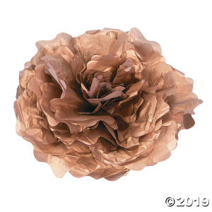 Large Gold Tissue Flower Decorations (1 Set(s))