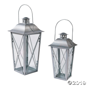 Silver Metal Lanterns (1 Set(s))