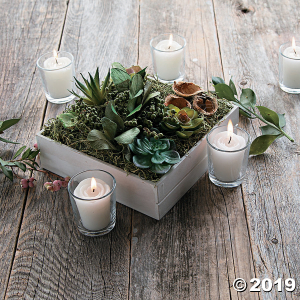 Square Faux Succulent Centerpiece (1 Piece(s))