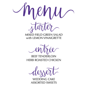 Personalized Clear Acrylic Menu Sign (1 Piece(s))