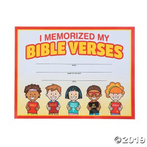 Bible Verse Memorization Certificates of Completion (25 Piece(s))