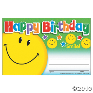 Happy Birthday Smile Awards (1 Set(s))
