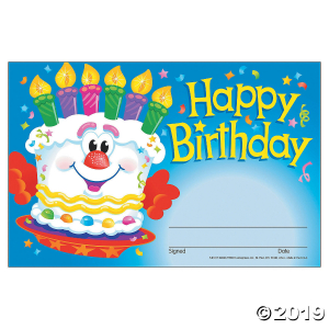 Happy Birthday Cake Award Certificates (1 Unit(s))