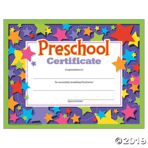(6 Pk) Preschool Certificate (6 Piece(s))