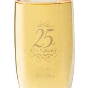 25th Anniversary Personalized Champagne Flutes (1 Set(s))