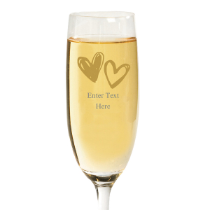 Personalized Hearts Champagne Flutes (1 Set(s))