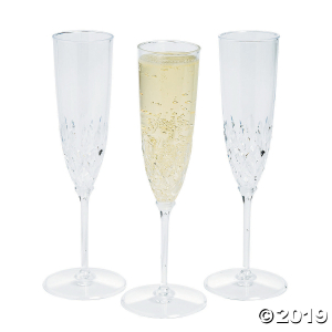 Clear Crystal Plastic Champagne Flutes (8 Piece(s)) Clear Crystal Plastic Champagne Flutes (8 Piece(s))