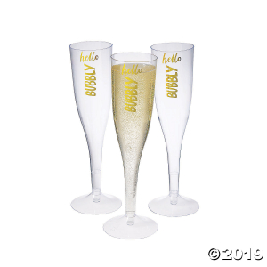 Hello Bubbly Plastic Champagne Flutes (16 Piece(s)) Hello Bubbly Plastic Champagne Flutes (16 Piece(s))