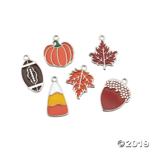 Fall is Here Enamel Charm Assortment (Per Dozen)