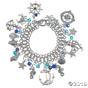 Silvertone By the Sea Charms (Per Dozen)